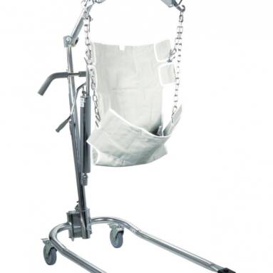 Chrome Hydraulic Patient Lift with Six Point Cradle - 13023