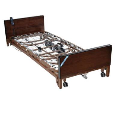 Delta Ultra Light Full Electric Low Bed with Full Rails and Foam Mattress - 15235bv-pkg-2