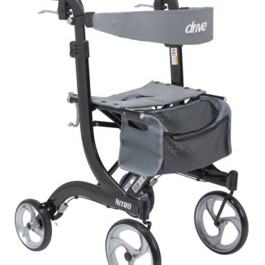 Nitro Aluminum Rollator, Tall Height, 10" Casters