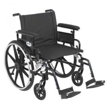 Viper Plus GT Wheelchair with Flip Back Removable Adjustable Full Arm and Swing Away Footrest - pla422fbfaar-sf