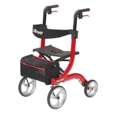 Nitro Euro Style Red Rollator Walker - rtl10266