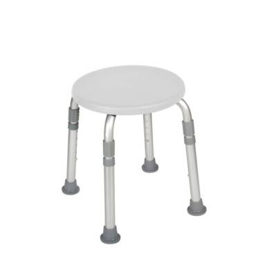 Adjustable Height White Bath Stool - rtl12004kd