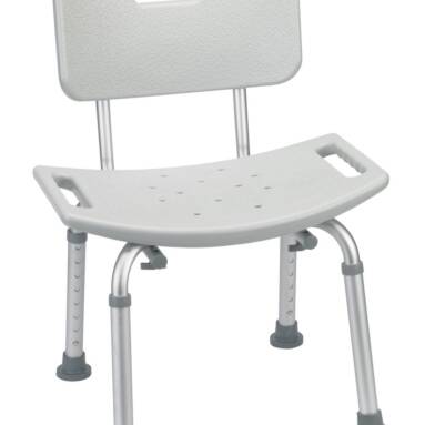 Bathroom Safety Shower Tub Bench Chair with Back, Gray