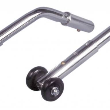 Adjustable Universal Wheelchair Chrome Anti Tipper with Wheels - stds808
