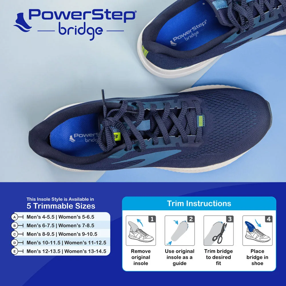PowerStep Bridge size and dimensions chart