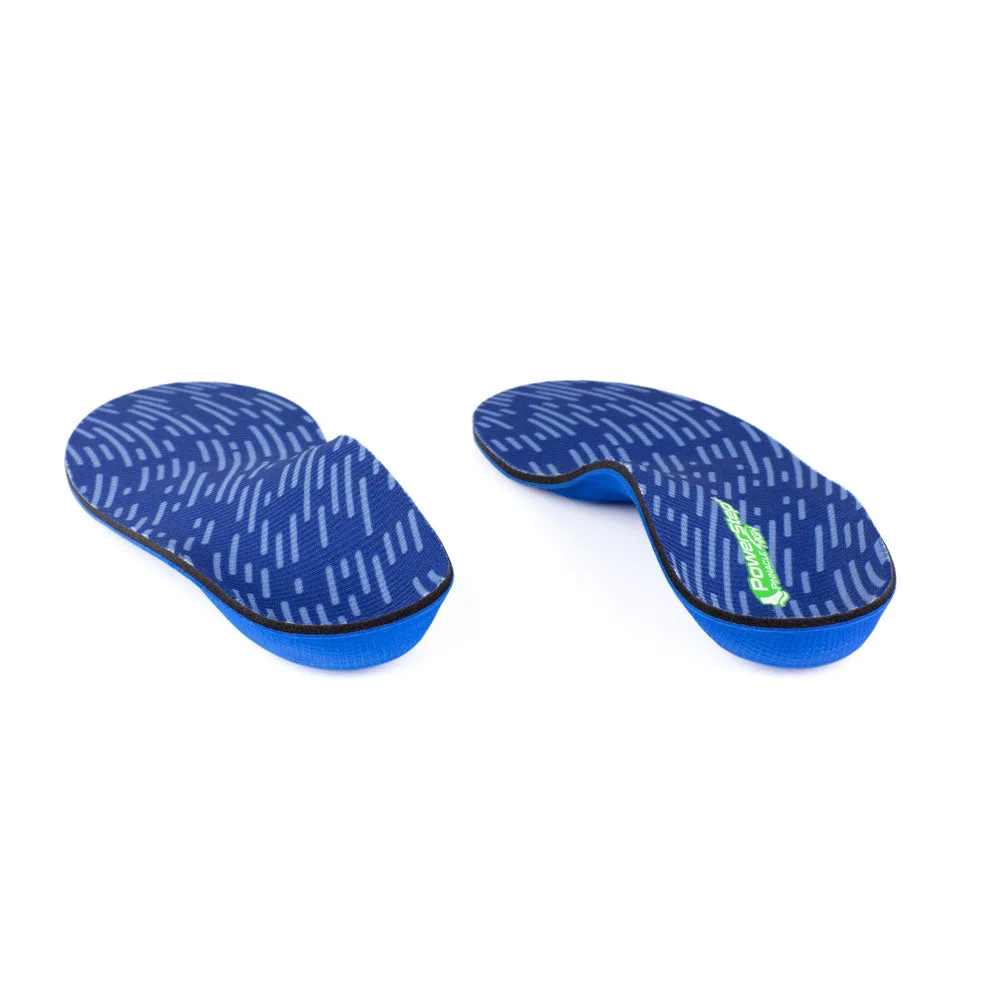 PowerStep Pinnacle High insoles – heel-to-toe view showing the heel cradle