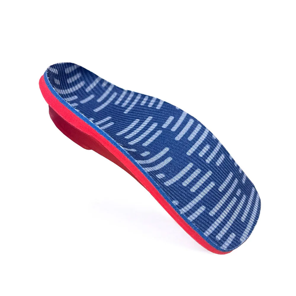 PowerStep Pinnacle Junior 3/4 insoles – angled view of the arch support