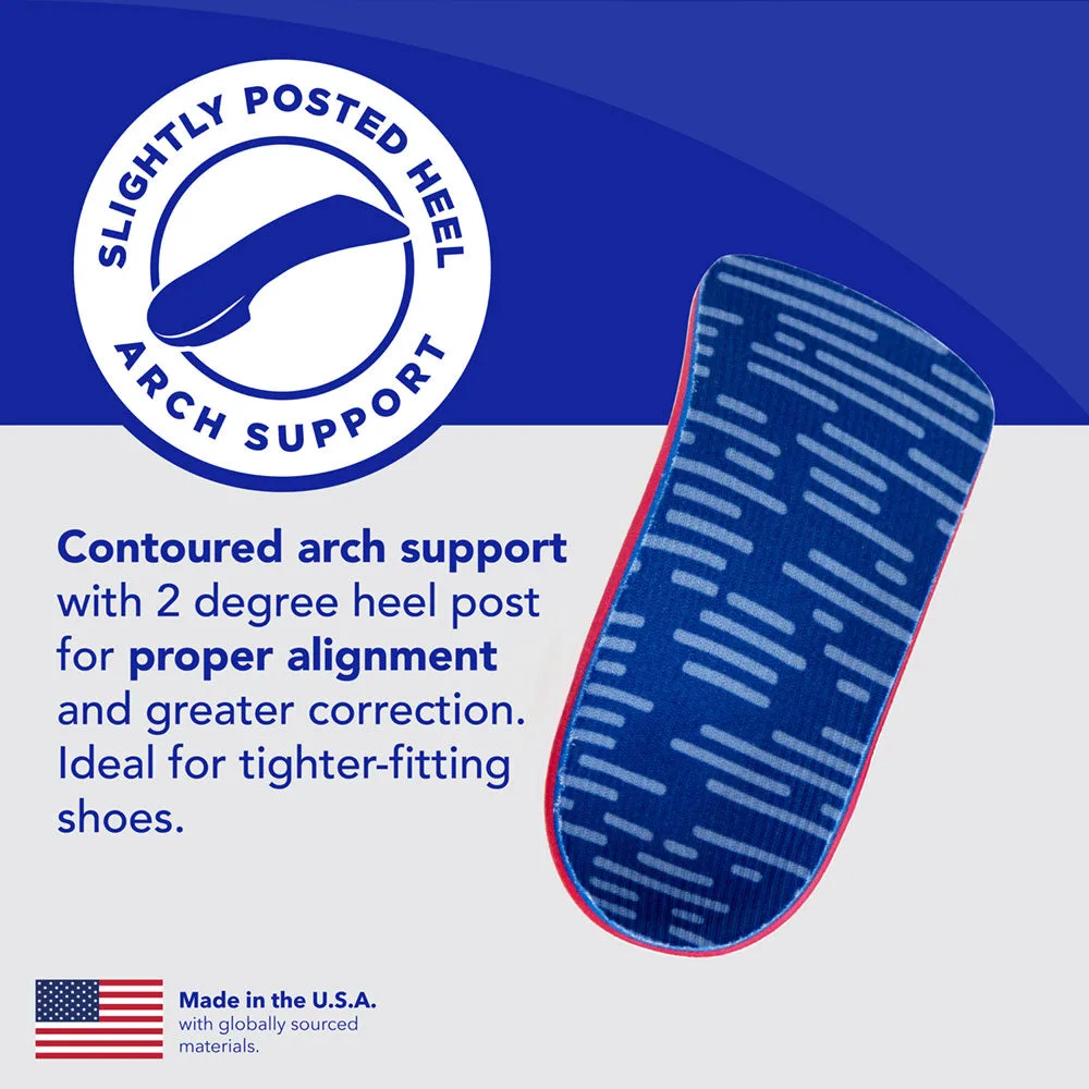 PowerStep Pinnacle Junior 3/4 insoles – main feature callout