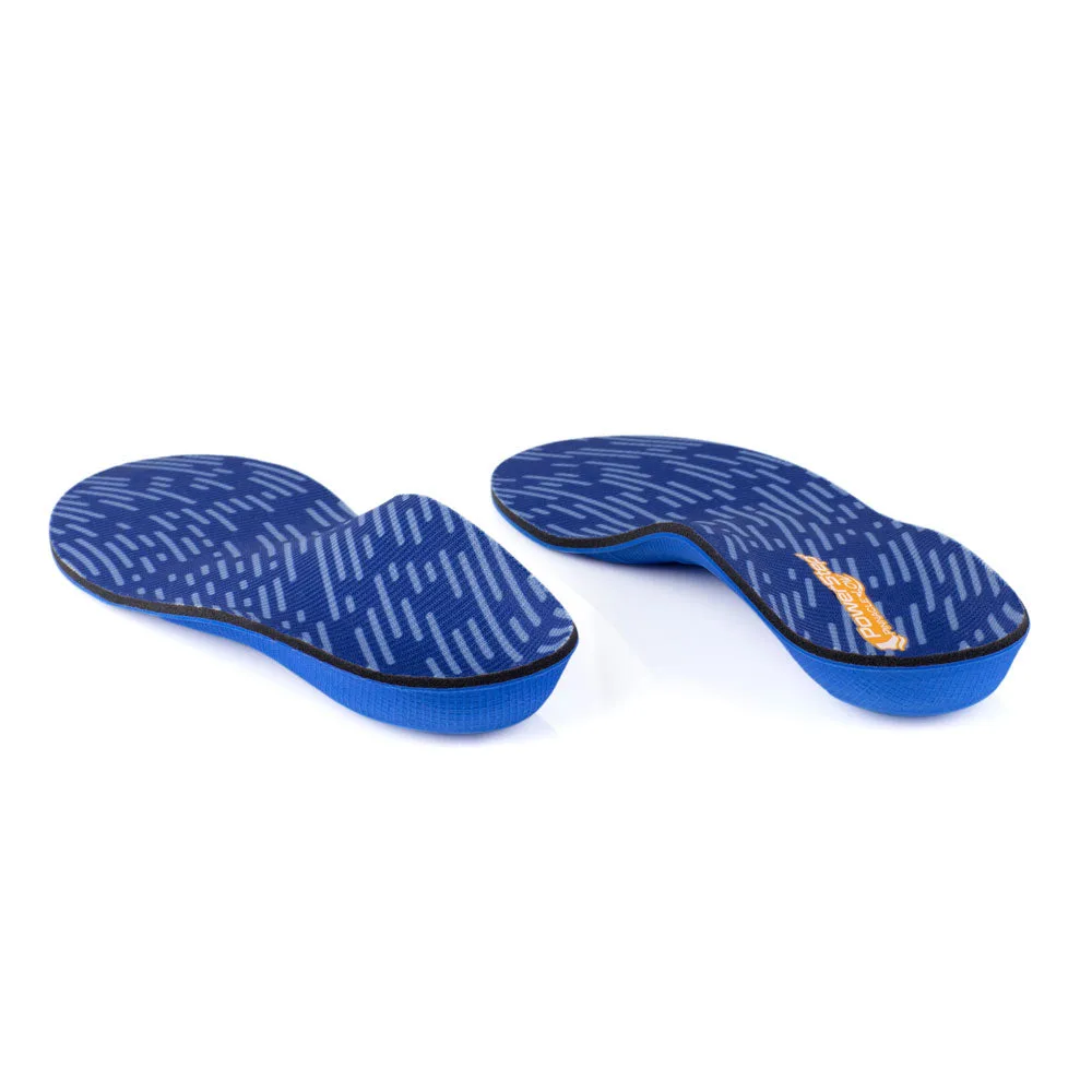 PowerStep Pinnacle Low insoles – heel-to-toe view showing the heel cradle