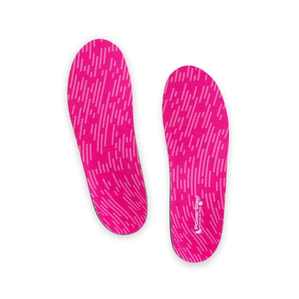 PowerStep Pinnacle Pink insoles โ top view of the cover fabric