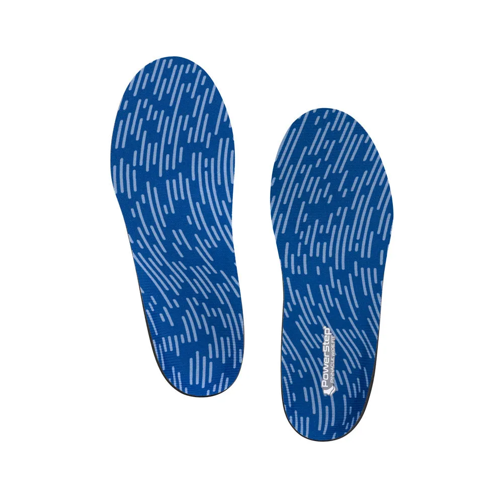 PowerStep Pinnacle Wide Fit insoles – top view of the cover fabric