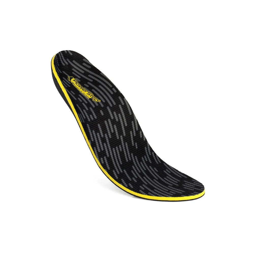 PowerStep Pinnacle Work insoles – angled view of the arch support