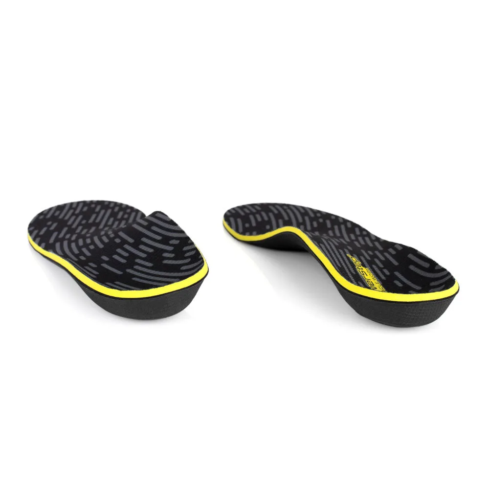 PowerStep Pinnacle Work insoles – heel-to-toe view showing the heel cradle
