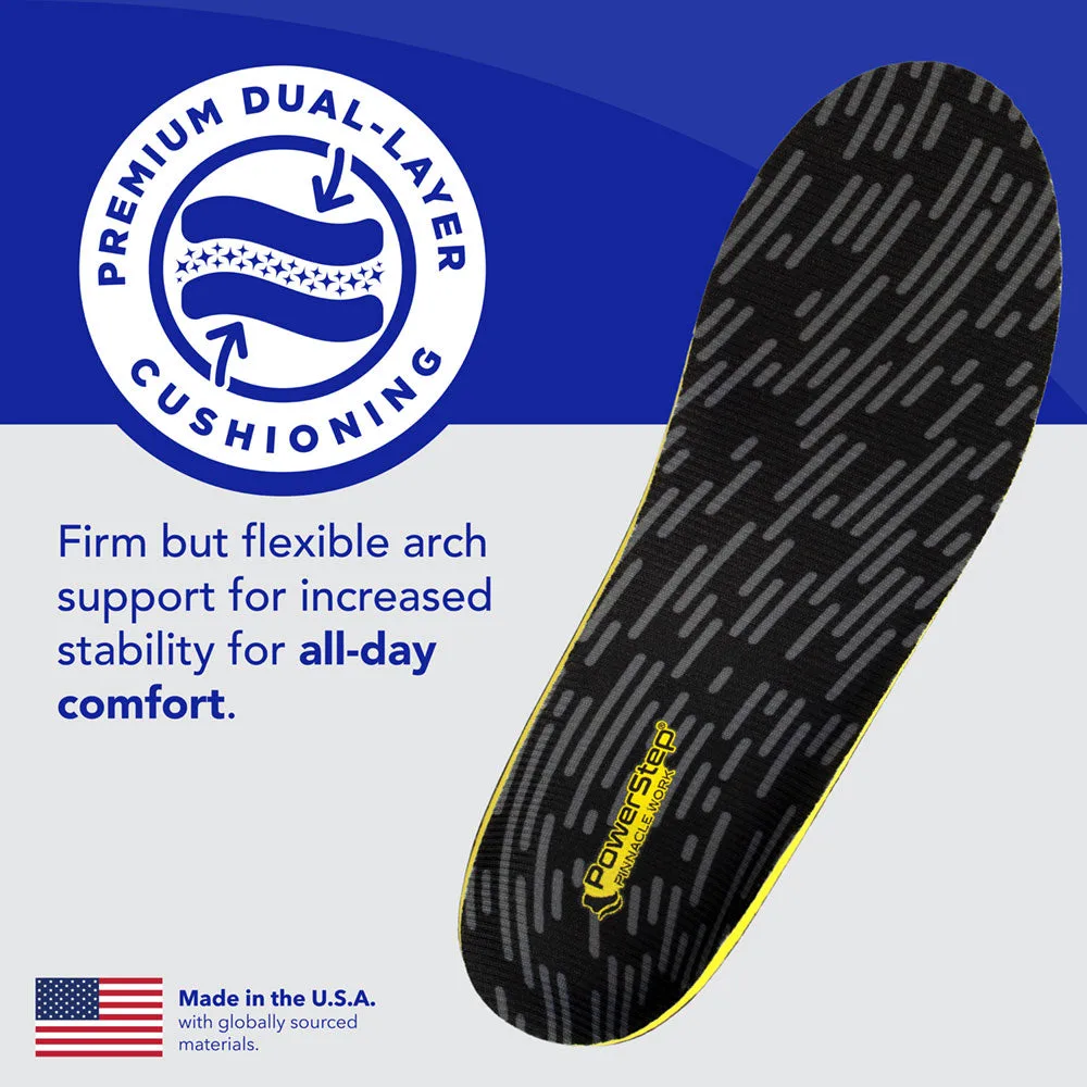 PowerStep Pinnacle Work insoles – main feature callout