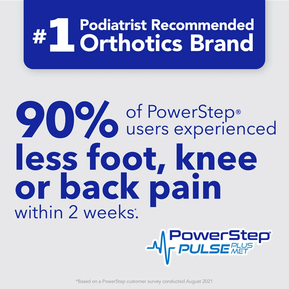 PowerStep PULSE Plus Met – #1 podiatrist-recommended brand graphic