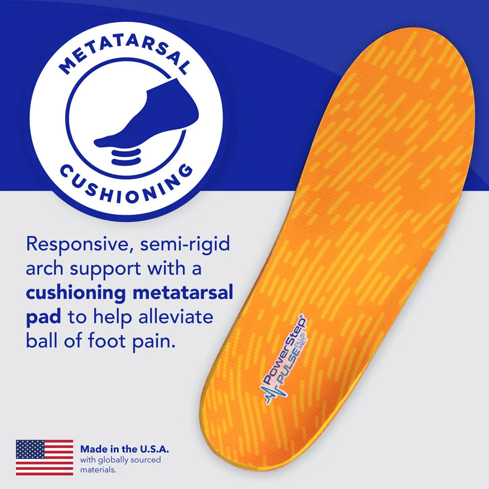 PowerStep PULSE Plus Met insoles – main feature callout