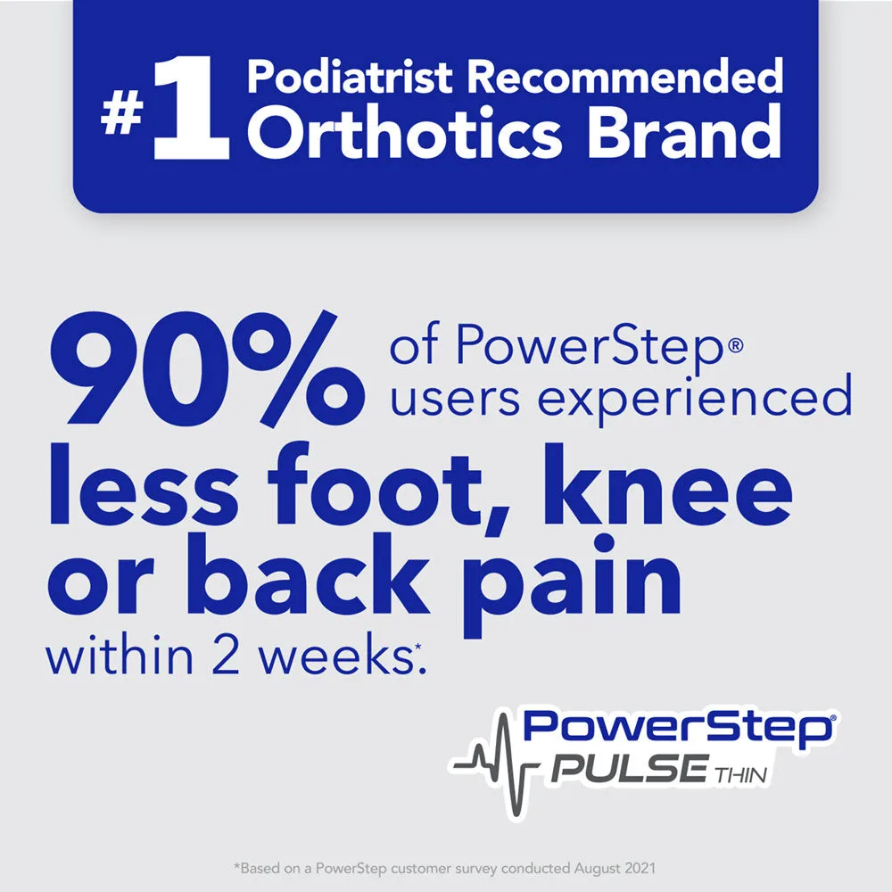 PowerStep PULSE Thin – #1 podiatrist-recommended brand graphic