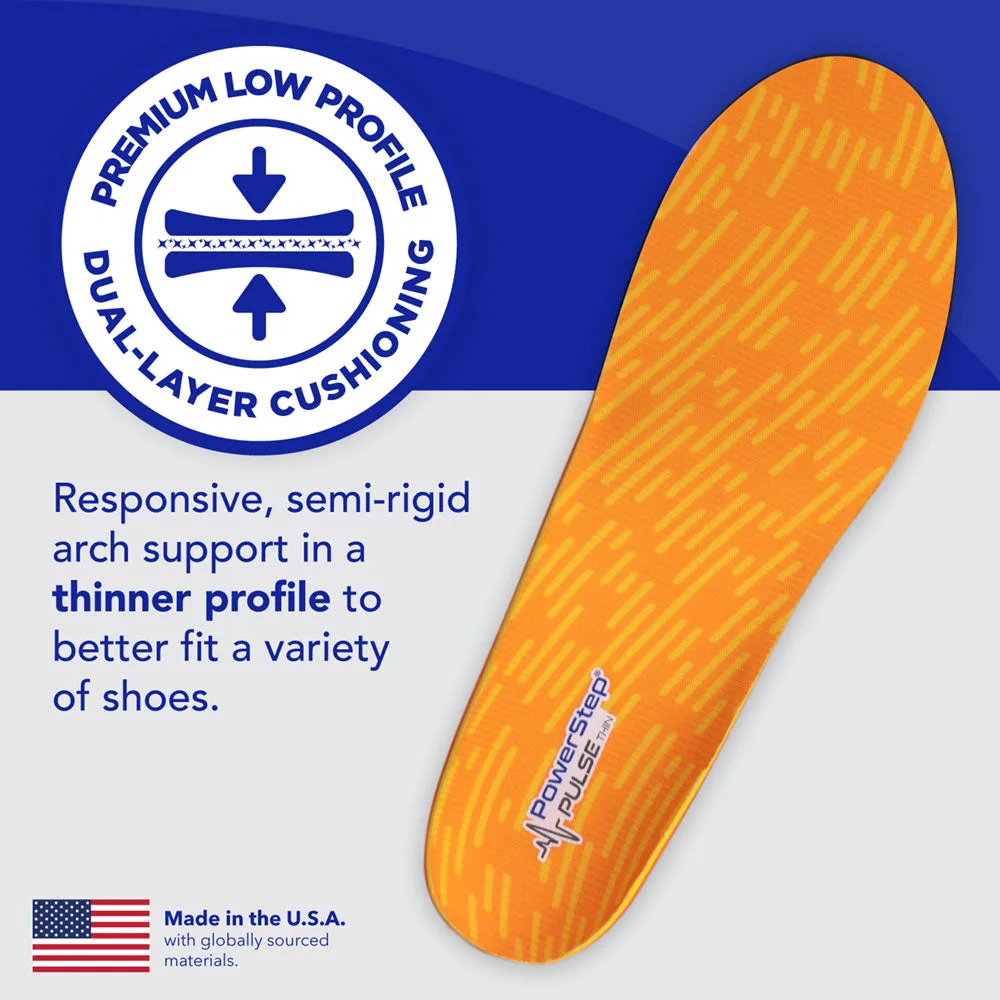 PowerStep PULSE Thin insoles – main feature callout